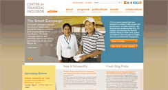 Desktop Screenshot of centerforfinancialinclusion.org